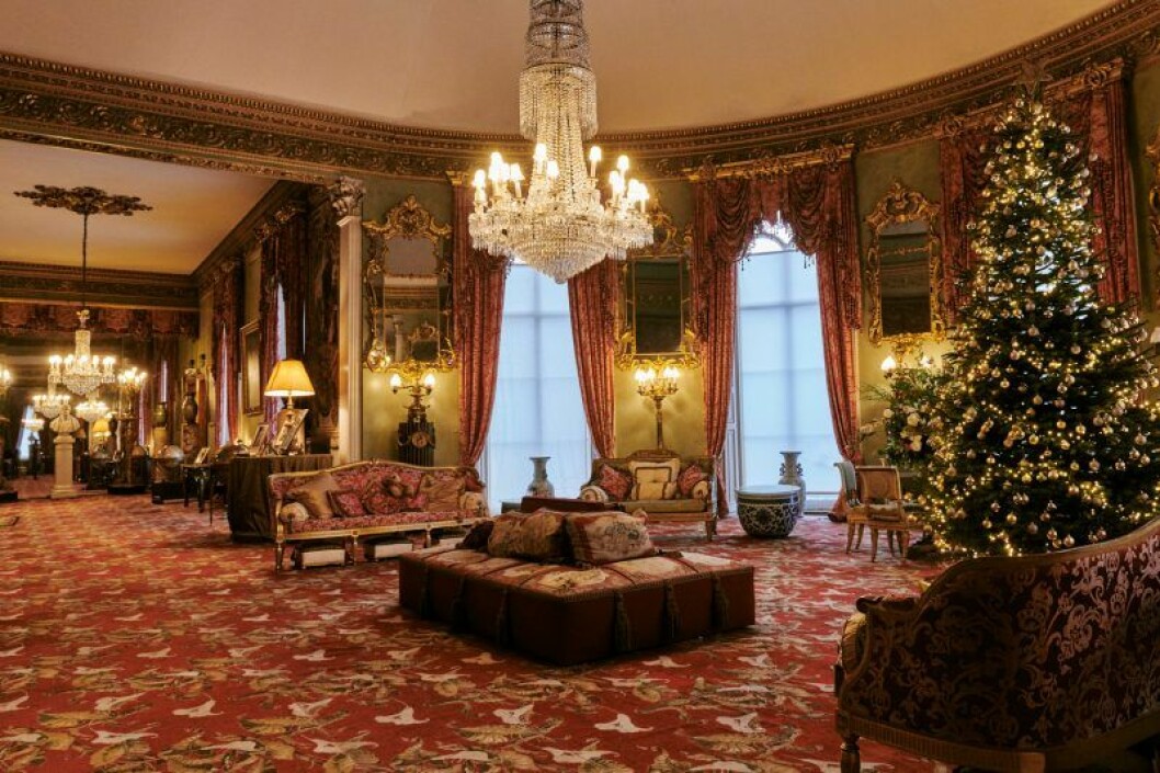 Lite extra julkänsla i salarna på Belvoir Castle. Ett av rummen i kungasviten in Belvoir Castle.