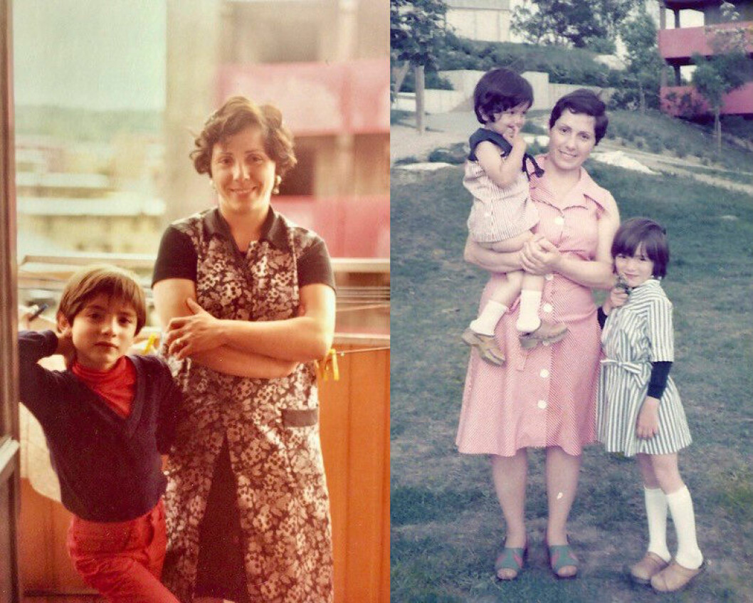 Hrisula tillsammans med döttrarna Alexandra och Sofia i mitten av 1970-talet. pascalidou