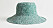 Vitblommig Beppe-hatt med grön bakgrund. Bucket hat från And other stories.
