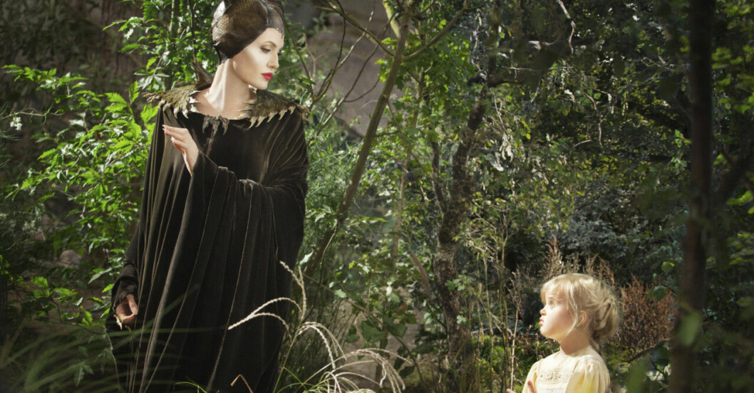 Angelina Jolies dotter Vivienne Jolie-Pitt vågade spela mot mamma i <em>Maleficent </em>trots den läskiga utstyrseln. Angelina Jolie och Vivienne Jolie-Pitt