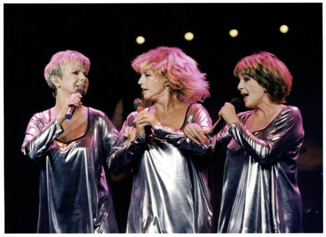 Barbro ”Lill-Babs” Svensson på turné tillsammans med Ann-Louise Hansson och Siw Malmkvist 1995. Bild: IBL Bildbyrå Ann-Louise Hansson, Barbro