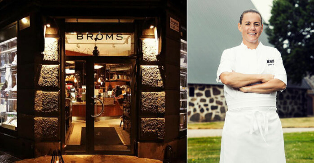 Anna Broms driver restaurang och deli Broms Karlaplan. Foto: TV4/Cmore