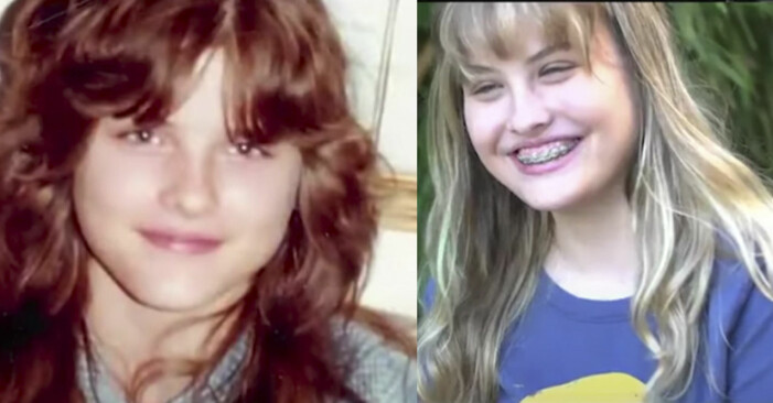 Anna Nicole Smith till vänster, dotter Dannielynn Birkhead till höger. Anna Nicole Smith och dottern