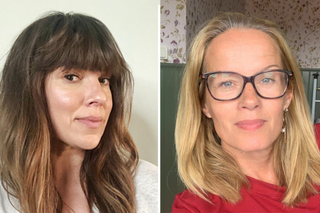 Annika Leone och Malin Berghagen har nu använt kollagenpulvret The Solution™ Från Oslo Skin Lab® i tre månader och känner ”en absolut skillnad på spänsten i huden” Foto: Privata