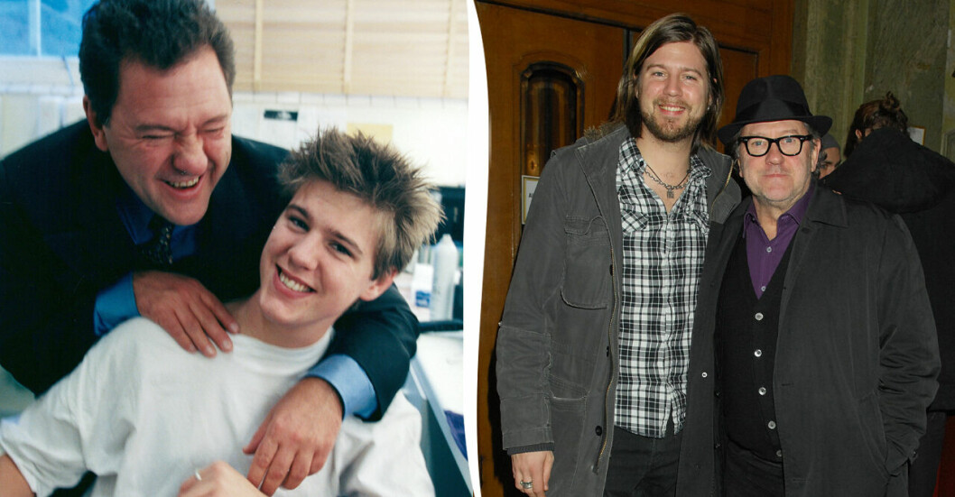 Anton och Tommy Körberg, 1997 och 2012.