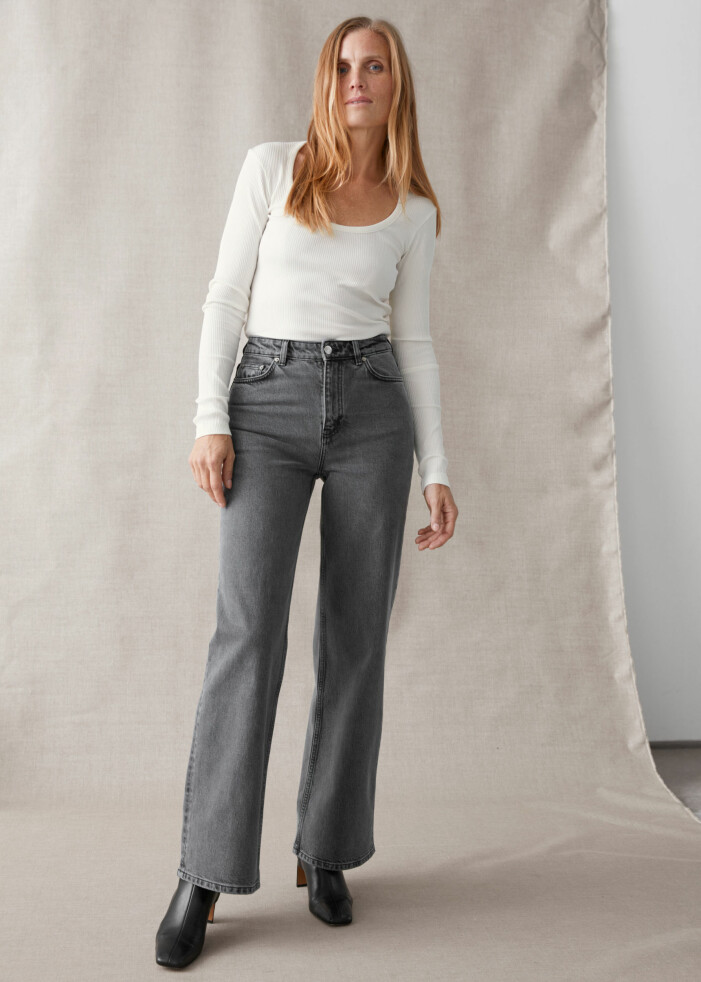 Gråa jeans