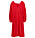 Röd klänning i satin med dragsko från Arket
