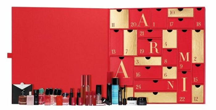 julkalender från armani som kom redan förra året