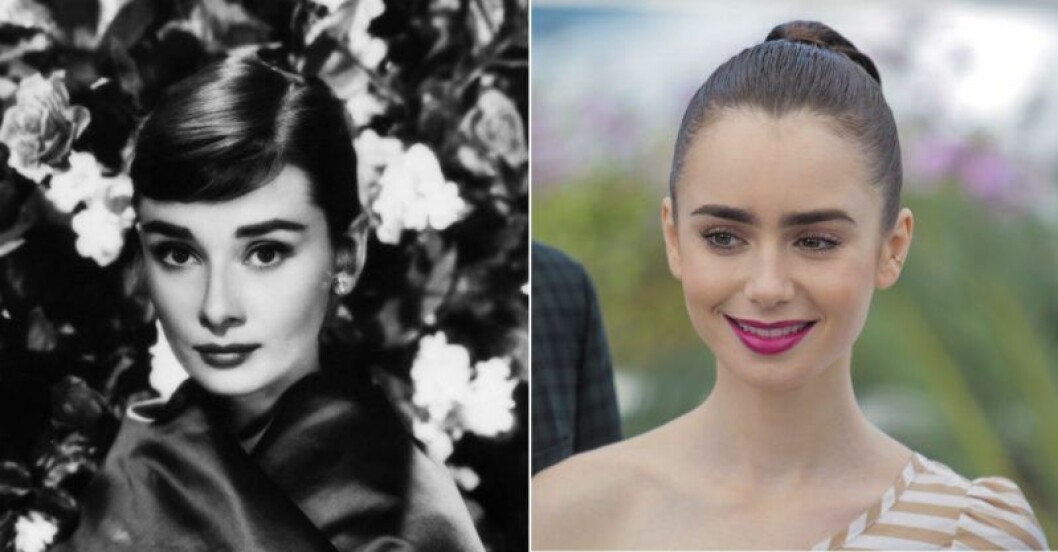 Audrey Hepburn och Lily Collins.