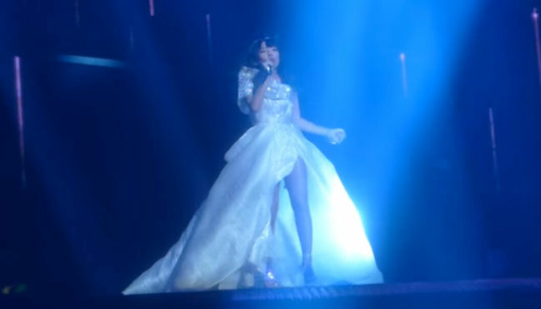 Sound of silence som framförs av Dami Im under Eurovision song contest 2016 tros vinna hela tävlingen. australien-vinna-2016-eurovision-song-contest