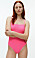 snygg rosa baddräkt för dam med smala justerbara axelband från arket