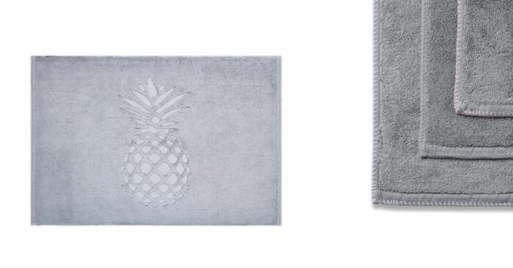 Badrumsmatta med ananas