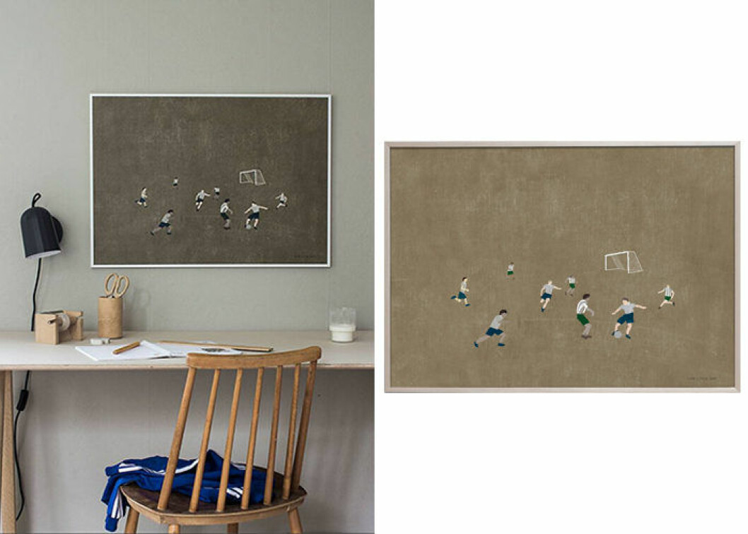 Poster med fotboll till barnrummet