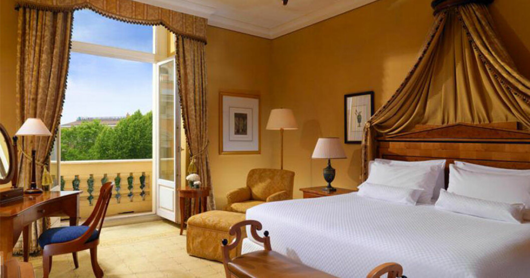 Så här ser ett av rummen ut på The Westin Excelsior. Foto: The Westin Excselsior tips på bra hotell i rom the westin excelsior