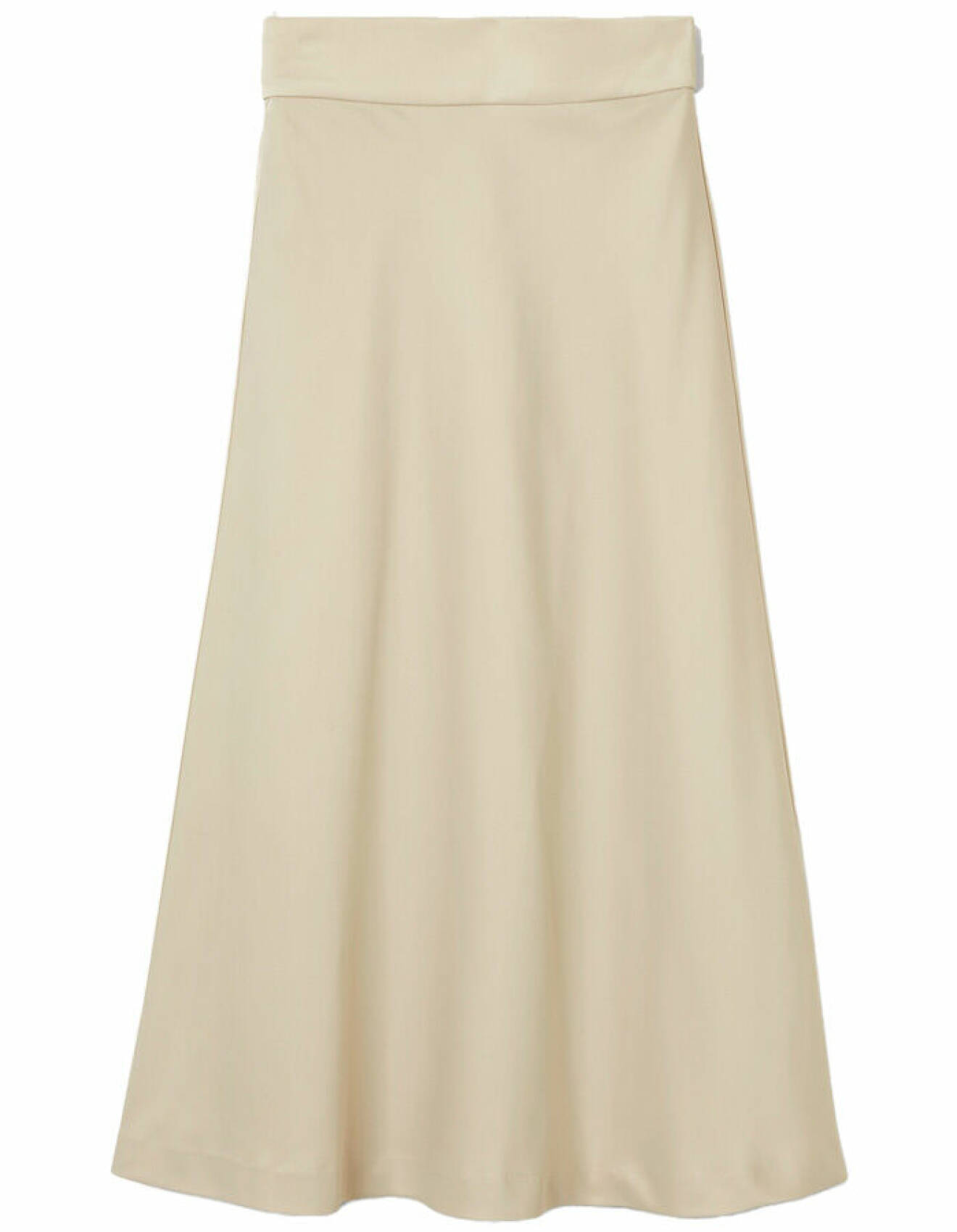 beige a-formad kjol för dam från inwear