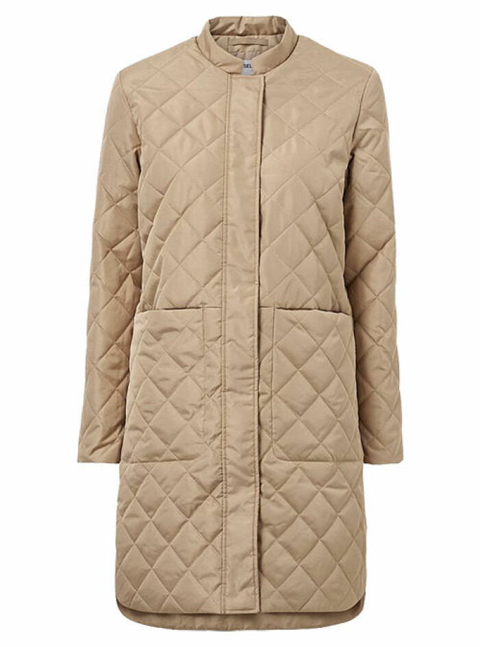 beige quiltad kappa