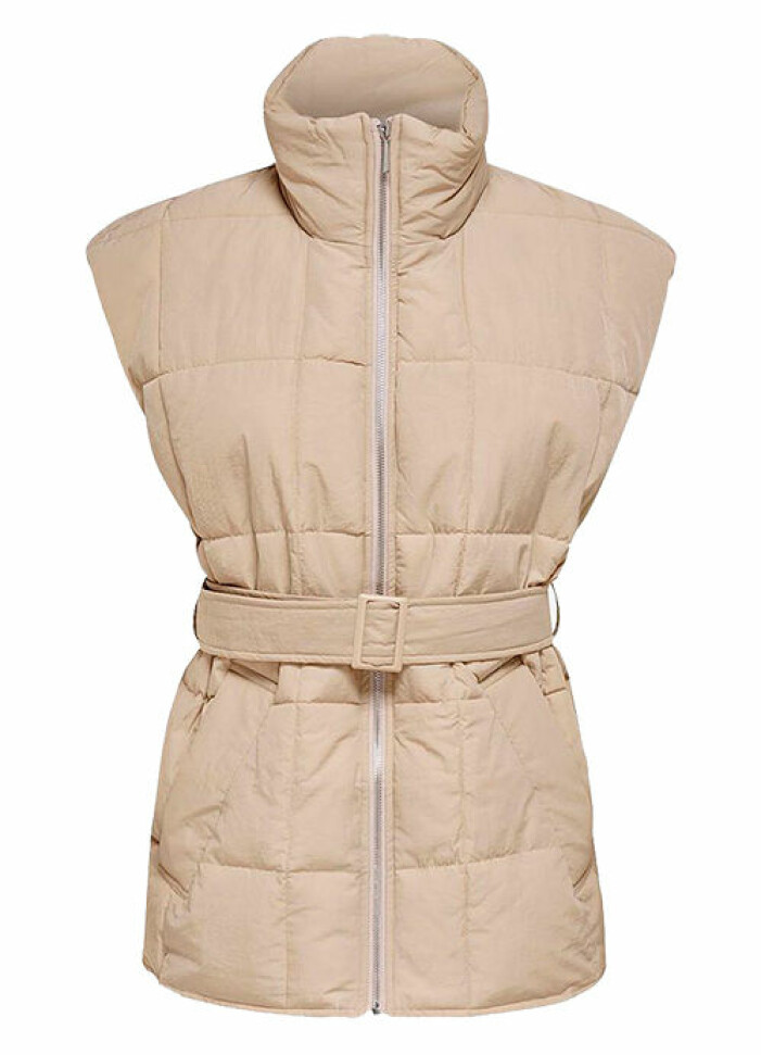 beige quiltad väst