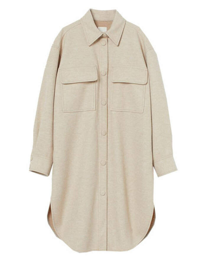 beige skjortjacka