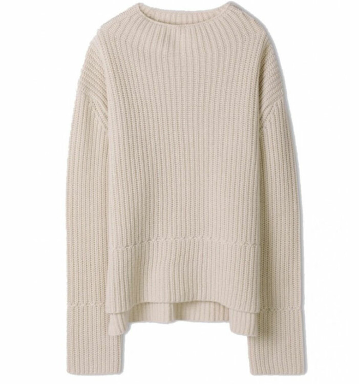 beige stickad filippa k