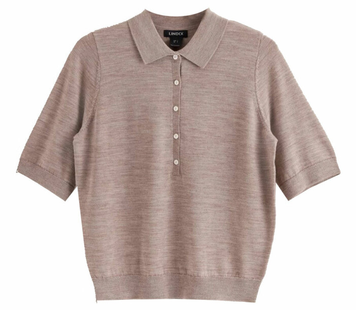 beige stickad tröja lindex