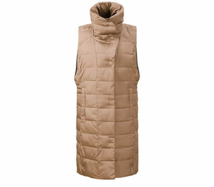 beige vadderad väst