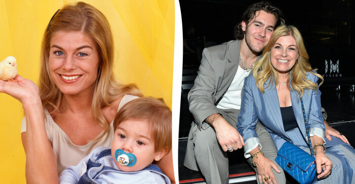 Pernilla Wahlgren och Benjamin Ingrosso, 1998 och 2022. pernilla wahlgren benjamin ingrosso