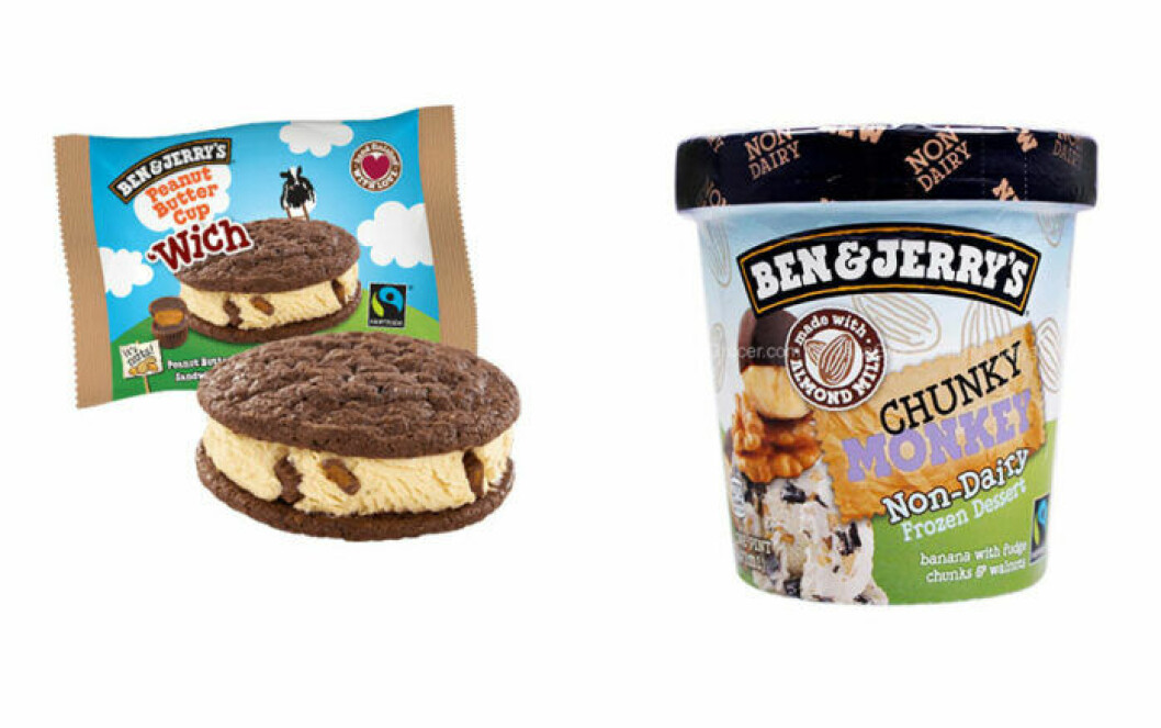Ben & Jerry's glassar 'Wich Peanut Butter cup och Vegan Chunky Monkey försvinner.