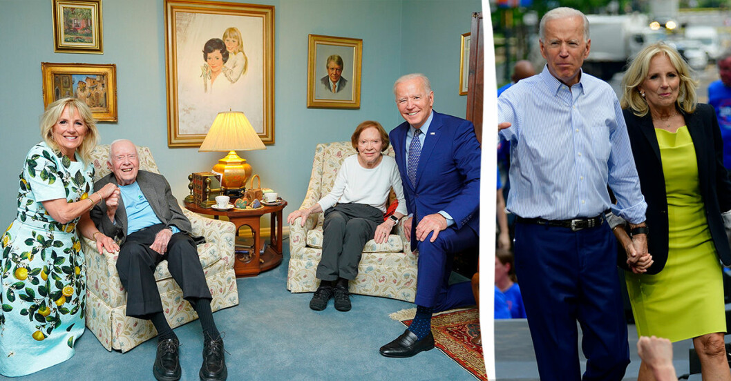 Joe och Jill Biden med paret Carter.