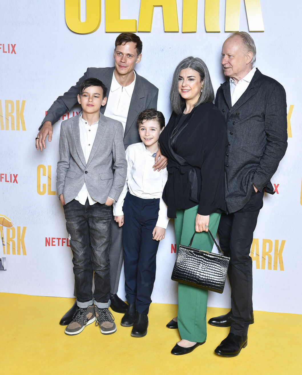 Bill Skarsgård, Stellan Skarsgård, fru Megan Evrett Skarsgård och sönerna Ossian och Kolbjörn. kolbjörn skarsgård