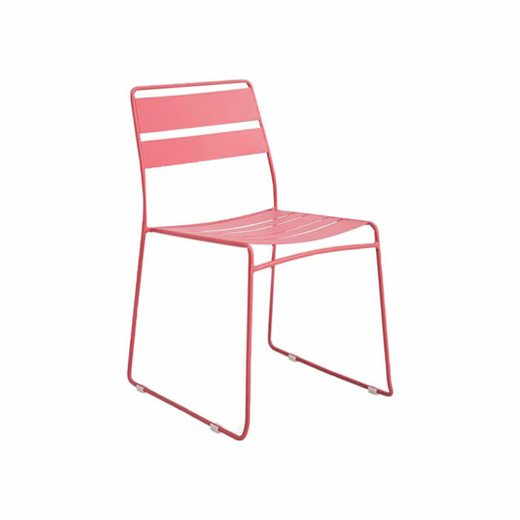 Plåtstol Paradis, 2-pack, 1 499 kr. <a href="http://www.awin1.com/cread.php?awinaffid=439045&awinmid=8905&clickref=billiga-balkongmobler&p=https%3A%2F%2Fwww.ellos.se%2Fellos-home%2Fstol-paradis-2-pack%2F1546541-01" target="_blank" rel="noopener">Här kan du köpa den</a>. budgetmöbler till balkongen stol i pastellfärg