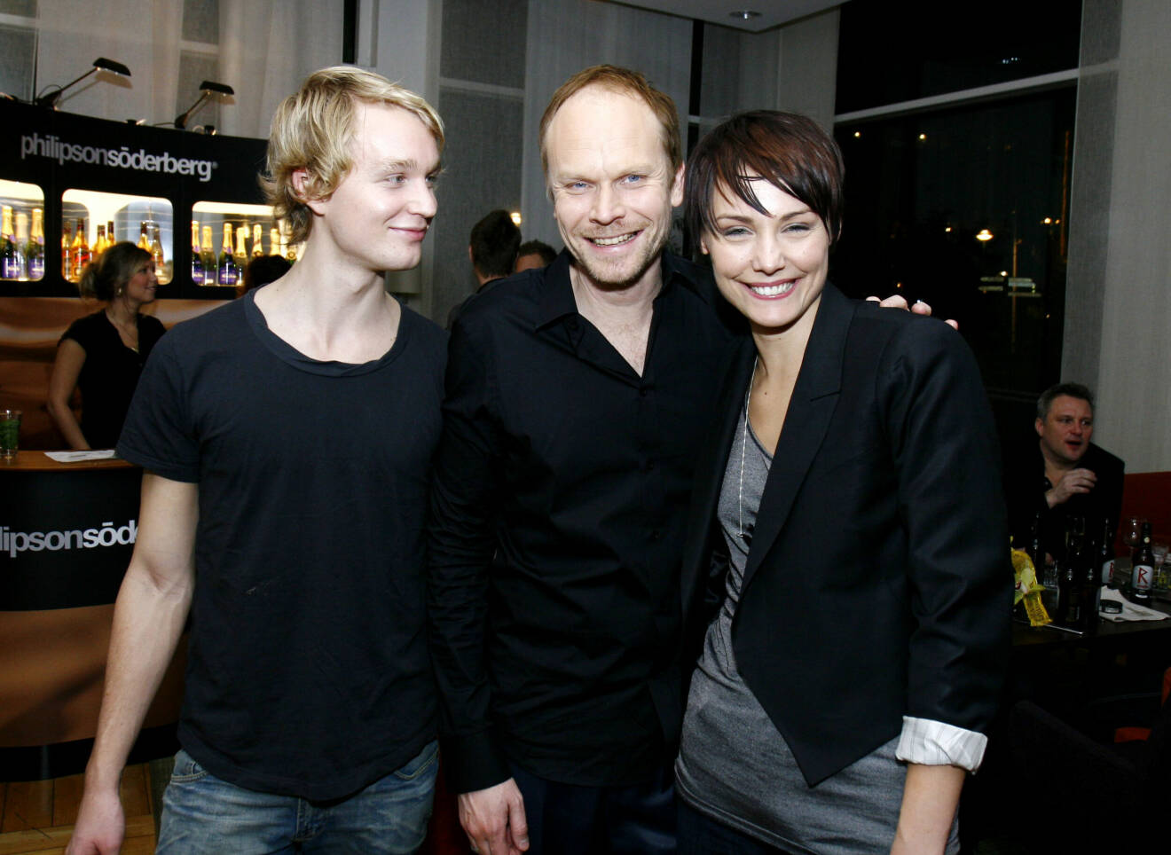Björn Gustafsson tillsammans med Kristian Luuk och Carina Berg.