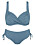 blå draperad bikini från Triumph