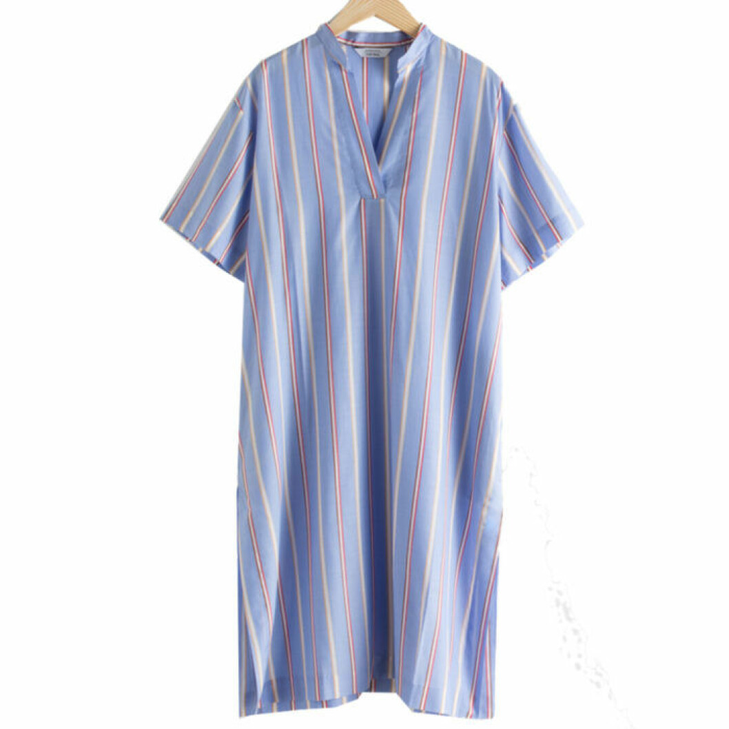 Blåvitrandig kaftan
