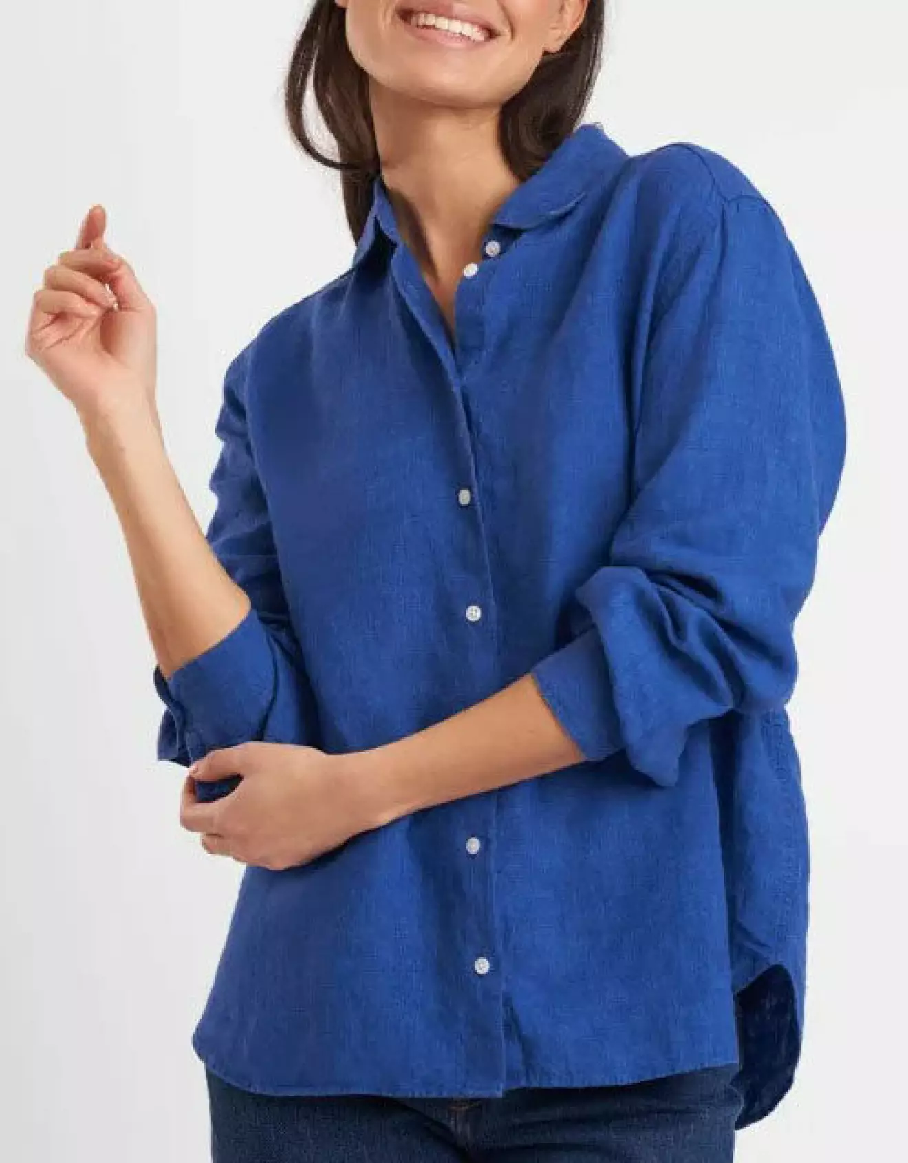 blå linneskjorta för dam från Boomerang