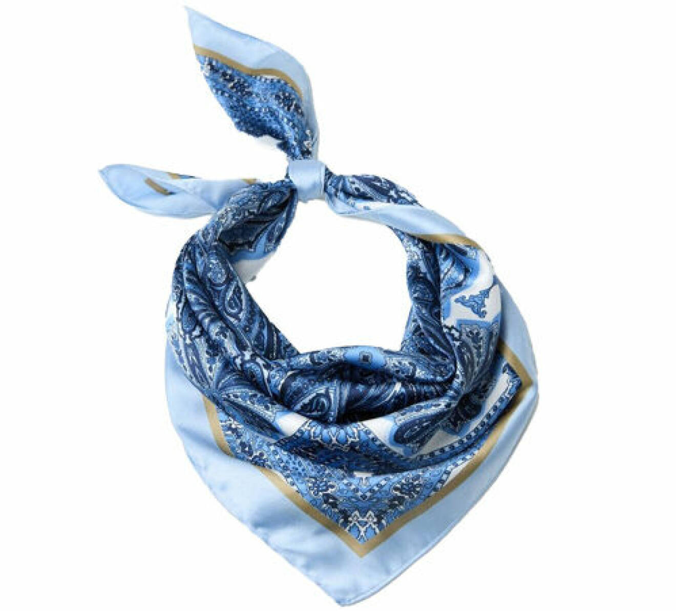 Blå paisleymönstrad scarf från Lindex
