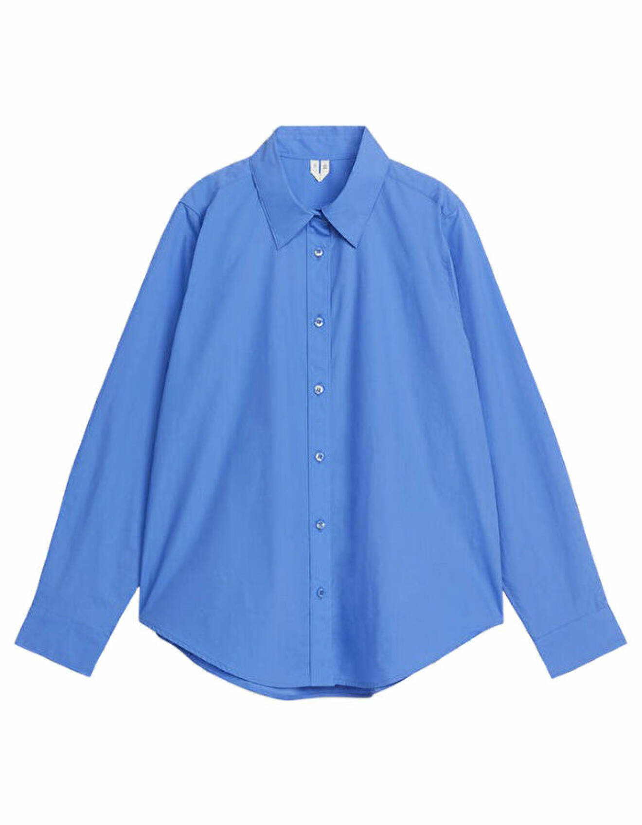 blå oversize skjorta för dam från arket