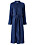 marinblå skjortklänning i glansigt material för dam från ellos