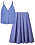 blått matchande set med linne och kjol från COS