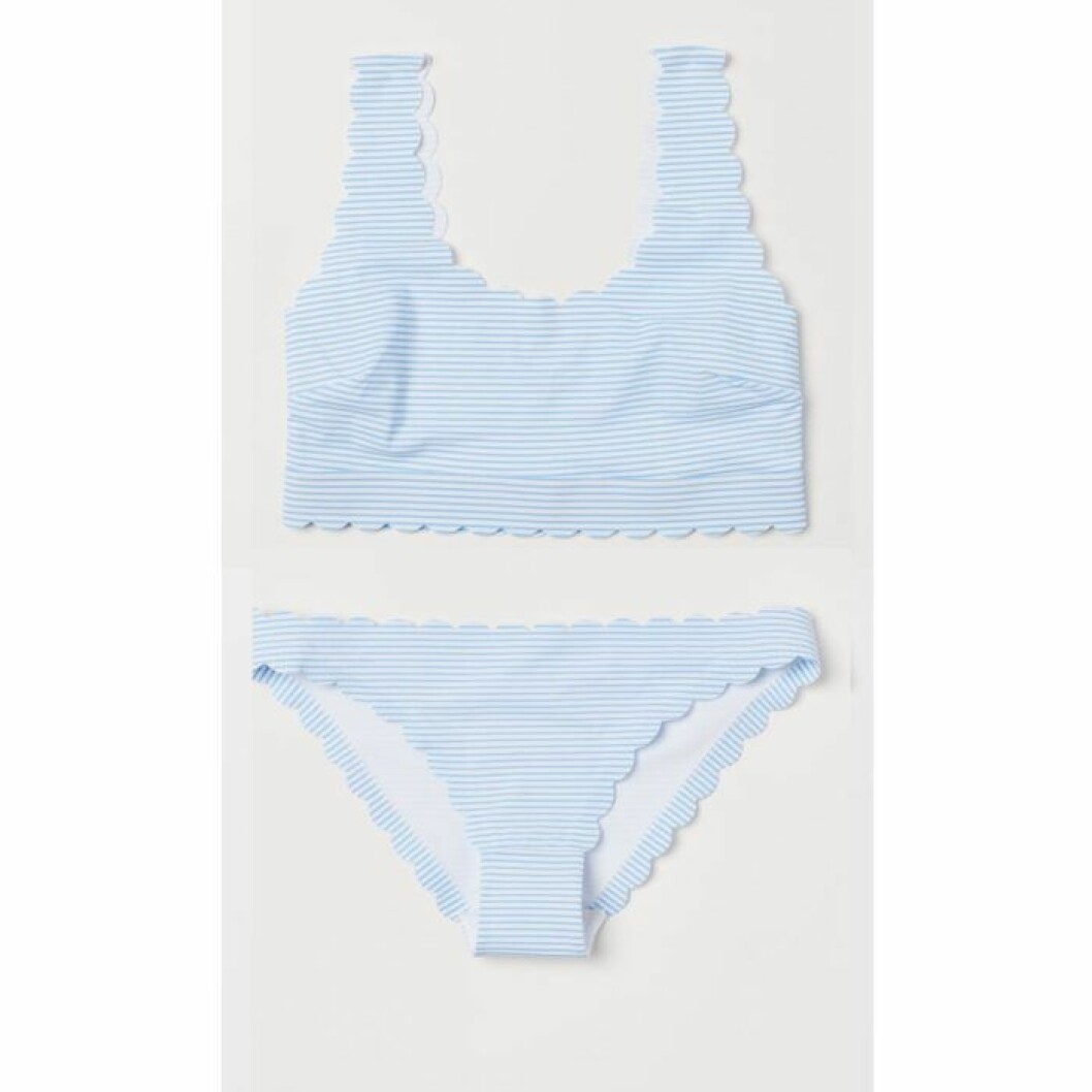 Blåvitrandig bikini