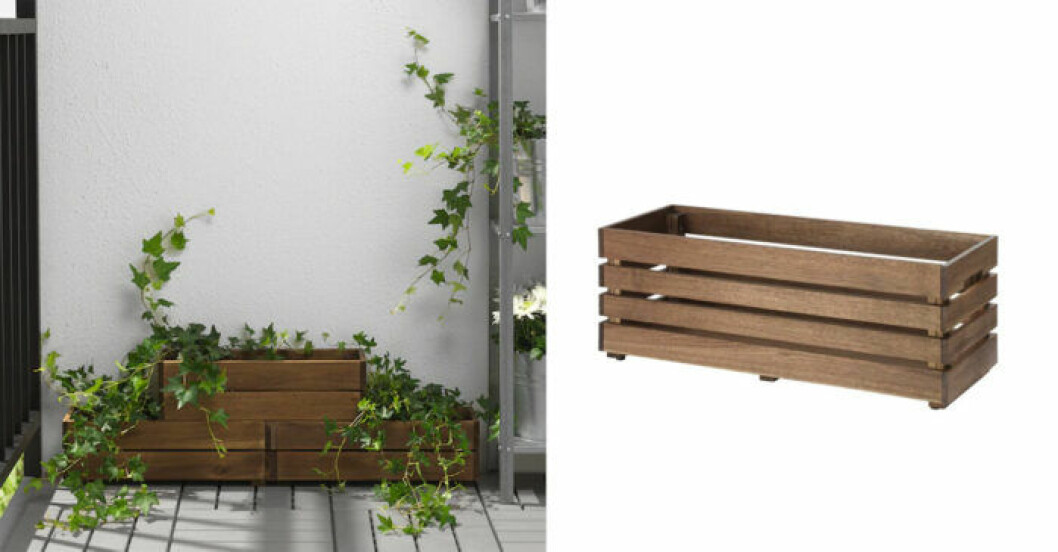 Ikea blomlåda i Akaciaträ