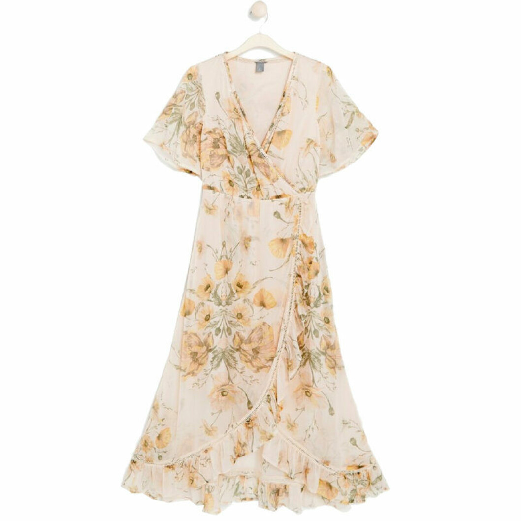 Blommig klänning Lindex