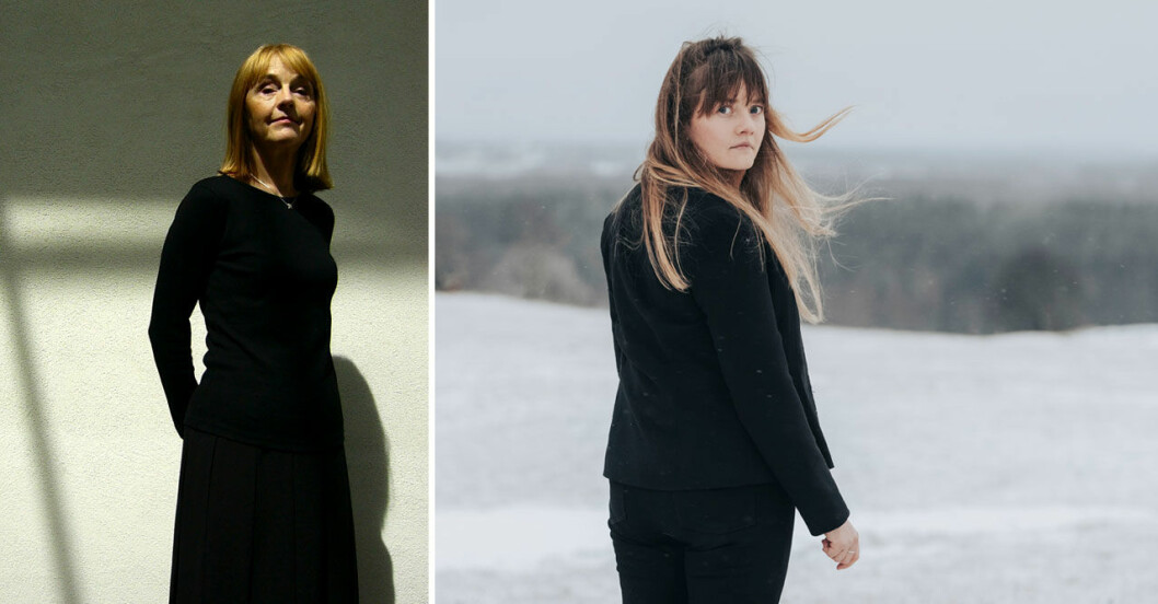 Nu tolkar Ellen Sundberg Bodil Malmstens dikter. Bodil Malmsten och Ellen Sundberg