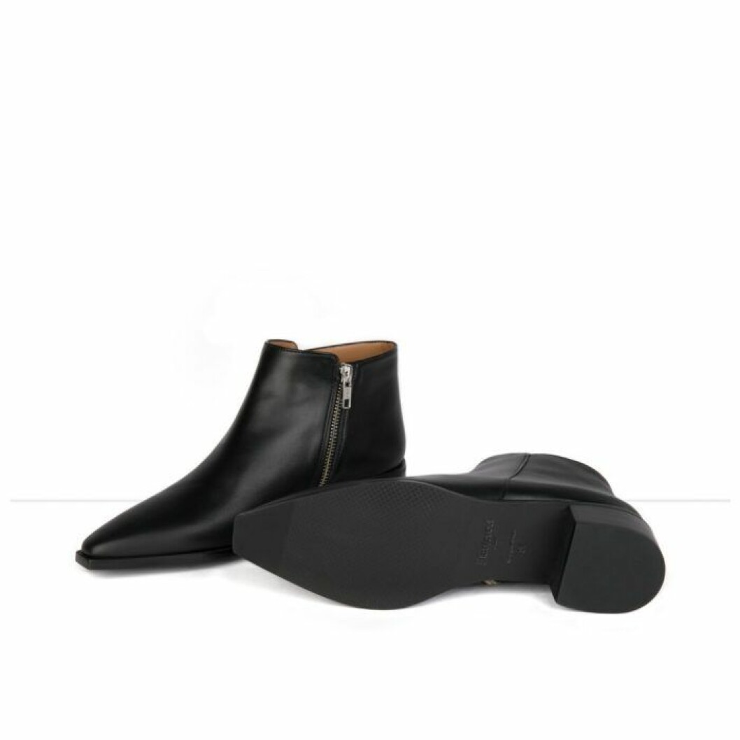 Flattered boots I svart skinn