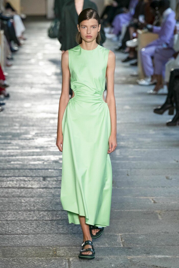Hugo Boss Boss ss 21 Pistagegrön klänning