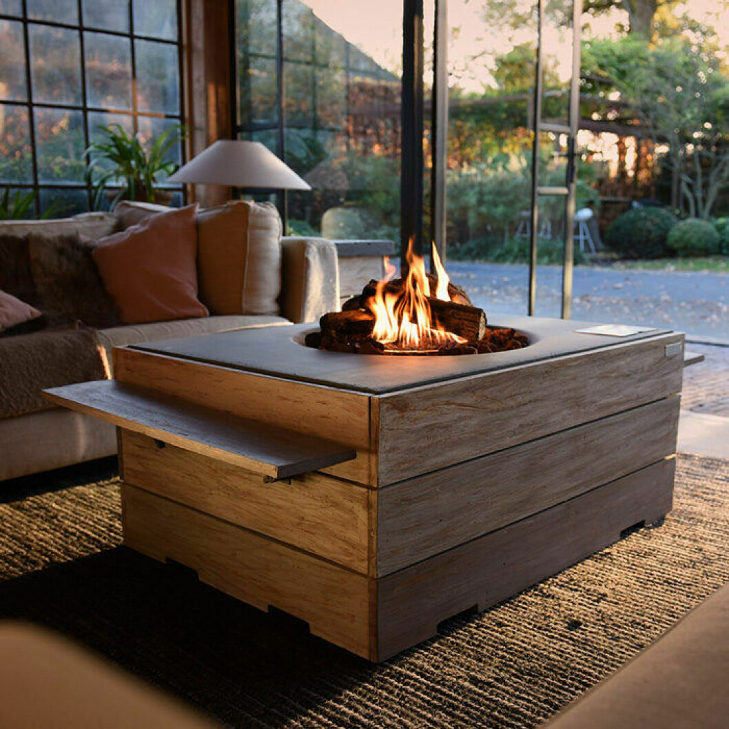 Etanoldriven brasa i teak