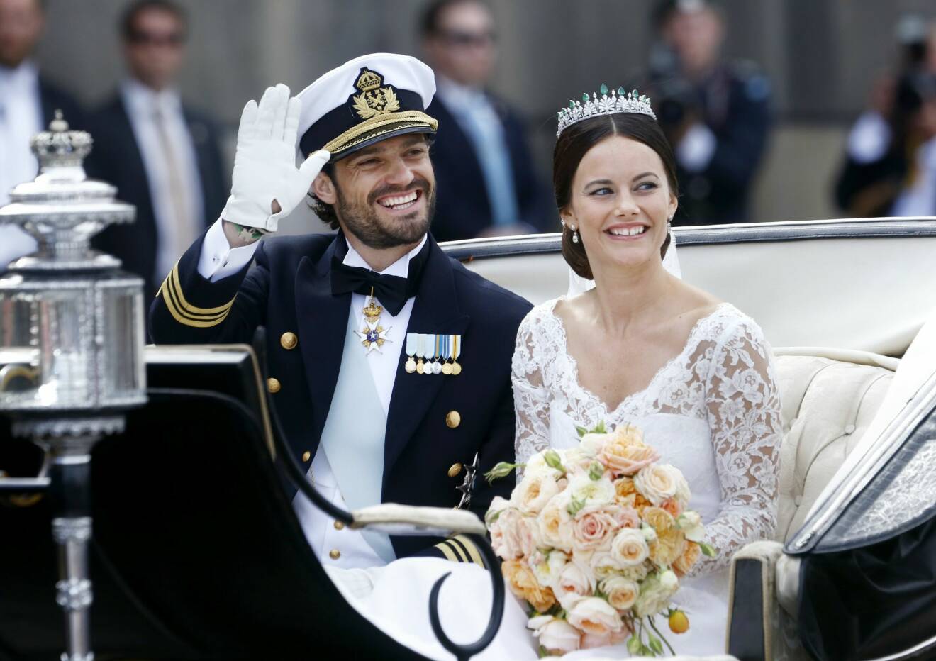 Kungligt bröllop mellan Prins Carl Philip och prinsessan Sofia Hellqvist.