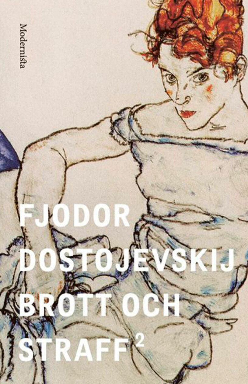 Moralpanik när den är som bäst. Bokomslag till Brott och straff- tecknad människa.
