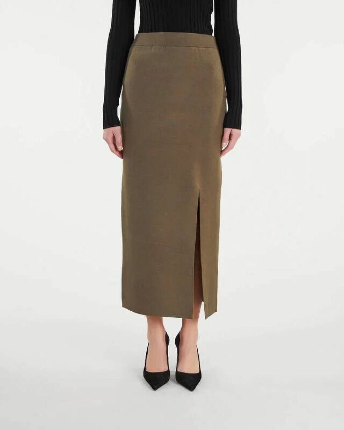 Brun kjol med hög midja från gestuz