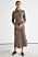 brun klänning med krage, knappar och markerad midja från &amp; Other Stories