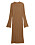 brun ribbstickad klänning med vida ärmar från kappahl